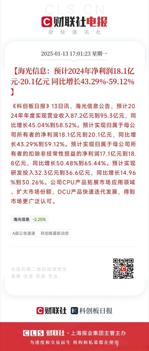 图解海光信息中报：第二季度单季净利润同比增23.14%